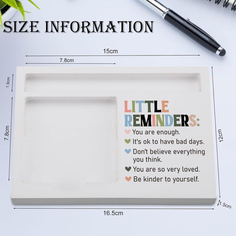 EFFJNSG Little Reminders Sticky Note Holder for Desk, Encouragement Gift for Friend, Coworker, Therapist, Teen Girl, Positive Affirmation Office Decor Note Pad Organizer for Women EDP229 - Image 4